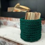 Korb in Häkeloptik *tannengrün* Gr. M