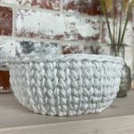 Korb in Strickoptik *weiß* Gr. M