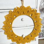Makramee-Ring-Wandbehang-Wohndeko-Wanddeko-handgemachtes-Unikat-gelb-Geschenkidee