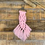 Makramee Schlüsselanhänger *rosa*