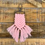 Makramee Schlüsselanhänger *rosa*