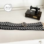 Taschengurtband verstellbar *schwarz & weiß ZickZack-Muster*